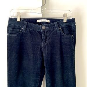 Dark teal skinny corduroy pants. Very comfy due to the stretch material.